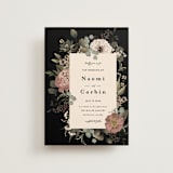 "Peonies & Sage" - Wedding Invitations in Fawn by Susan Moyal - Front