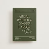 "Martini" - Wedding Invitations in Olive by Pixel and Hank - Front