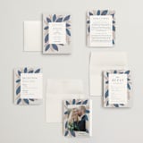 "Bouquet" - Wedding Invitations in Cobalt by Jen Owens - Invitation Suite