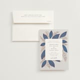 "Bouquet" - Wedding Invitations in Cobalt by Jen Owens - Invitation with Envelope