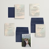 "Daybreak" - Wedding Invitations in Dove by Olivia Kanaley Inman - Invitation Suite