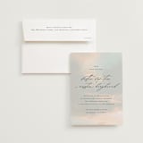 "Daybreak" - Wedding Invitations in Dove by Olivia Kanaley Inman - Invitation with Envelope