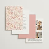 "Floral Border" - Wedding Invitations in Peach by Pippa Shaw - Back of Card Options
