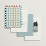 "Handwritten Letter" - Wedding Invitations in Blue Velvet by Helena Vitto - Back of Card Options
