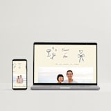 "Handwritten Letter" - Wedding Invitations in Blue Velvet by Helena Vitto - FREE Wedding Website