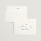 "Handwritten Letter" - Wedding Invitations in Blue Velvet by Helena Vitto - FREE Recipient Addressing