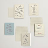 "Handwritten Letter" - Wedding Invitations in Blue Velvet by Helena Vitto - Invitation Suite