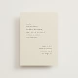 "Simply" - Wedding Invitations in Linen by Brianne Larsen - Front
