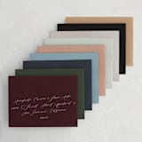 "Sweet Nothings" - Wedding Invitations in Linen by Keen Peachy - Colored Envelopes Available