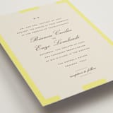 "Campania" - Wedding Invitations in Limone by Megan Davis - Detail