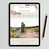"botanical portrait" - Wedding Invitations in Leather by Kate Ahn - FREE Wedding Website