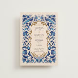 "Gilded" - Wedding Invitations in Cerulean by GeekInk Design - Front