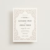 "Operatic" - Wedding Invitations in Cream by Paper Raven Co. - Front