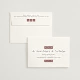 "Block Print Tile" - Wedding Invitations in Terracotta by Katharine Watson - FREE Recipient Addressing