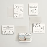 "Numerical" - Wedding Invitations in Lily by Owl and Toad - Invitation Suite