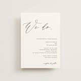 "We Do" - Wedding Invitations in Ink by lulu and isabelle - Front