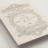 "Deco Nouveau" - Wedding Invitations in Cream by GeekInk Design - Detail