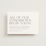 "tomorrows" - Wedding Invitations in Ink by Lori Wemple - Front