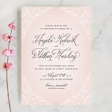 "Elegant Lace" - Wedding Invitations in Blush by Hooray Creative - Front