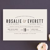 "Classic Type" - Wedding Invitations in Mocha by Melissa Egan of Pistols - Front