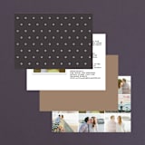 "Classic Type" - Wedding Invitations in Mocha by Melissa Egan of Pistols - Back of Card Options