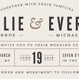 "Classic Type" - Wedding Invitations in Mocha by Melissa Egan of Pistols - Detail