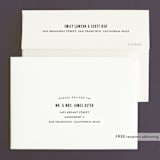 "Classic Type" - Wedding Invitations in Mocha by Melissa Egan of Pistols - FREE Recipient Addressing