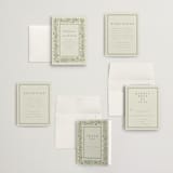 "Framed Floral" - Wedding Invitations in Mustard by Baumbirdy - Invitation Suite