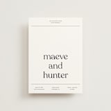 "Memo" - Wedding Invitations in Charcoal by Blustery August - Front