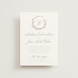 "Romantic Wreath" - Wedding Invitations in Chantilly by Wildfield Paper Co - Front