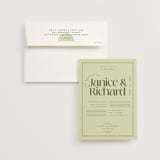 "News!" - Wedding Invitations in Kiwi by Claudia Orengo - Invitation with Envelope