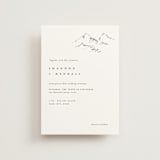 "Sketched Mountains" - Wedding Invitations in Snow by Mere Paper - Front