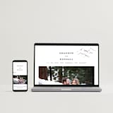 "Sketched Mountains" - Wedding Invitations in Snow by Mere Paper - FREE Wedding Website