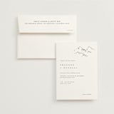 "Sketched Mountains" - Wedding Invitations in Snow by Mere Paper - Invitation with Envelope
