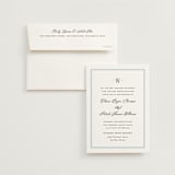 "Dotted Classic" - Wedding Invitations in Hydrangea by Carolyn MacLaren - Invitation with Envelope