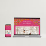 "Varna" - Wedding Invitations in Fuchsia by Pati Cascino - FREE Wedding Website