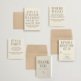 "Floral Emblem" - Wedding Invitations in Cream by Baumbirdy - Invitation Suite