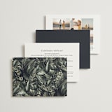 "Vintage Botanicals" - Wedding Invitations in Sage by GeekInk Design - Back of Card Options
