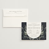 "Vintage Botanicals" - Wedding Invitations in Sage by GeekInk Design - Invitation with Envelope
