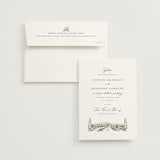 "Vineyard" - Wedding Invitations in Olive by Sarah Brown - Invitation with Envelope