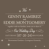 "Fireflies" - Wedding Invitations in Zuni Brown by Paige Rothhaar - Detail