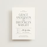 "Grand Scale" - Wedding Invitations in Caviar by Olivia Raufman - Front