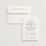 "Grand Scale" - Wedding Invitations in Caviar by Olivia Raufman - Invitation with Envelope