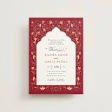"Jaipur" - Wedding Invitations in Ruby by Mansi Verma - Front