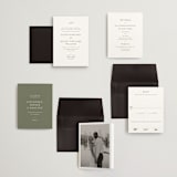 "Boulevard" - Wedding Invitations in Moss by Megan Davis - Invitation Suite