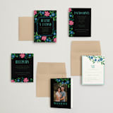 "Embroidery" - Wedding Invitations in Noche by Jackie Crawford - Invitation Suite