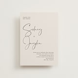 "stylist script" - Wedding Invitations in Ivory by Cass Loh - Front