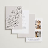 "stylist script" - Wedding Invitations in Ivory by Cass Loh - Back of Card Options