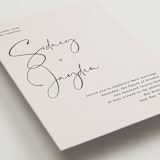 "stylist script" - Wedding Invitations in Ivory by Cass Loh - Detail