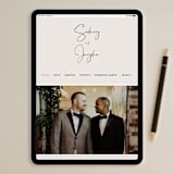 "stylist script" - Wedding Invitations in Ivory by Cass Loh - FREE Wedding Website